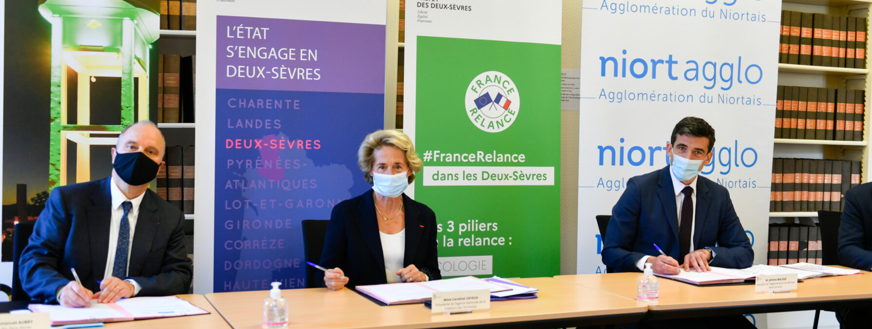 Visite de Mme Caroline Cayeux presidente de l'Agence Nationale de la cohesion des territoires