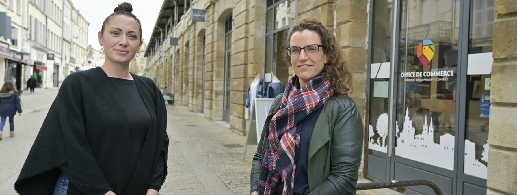 Audrey Mlynarz et Aline Raul de l'Office du commerce