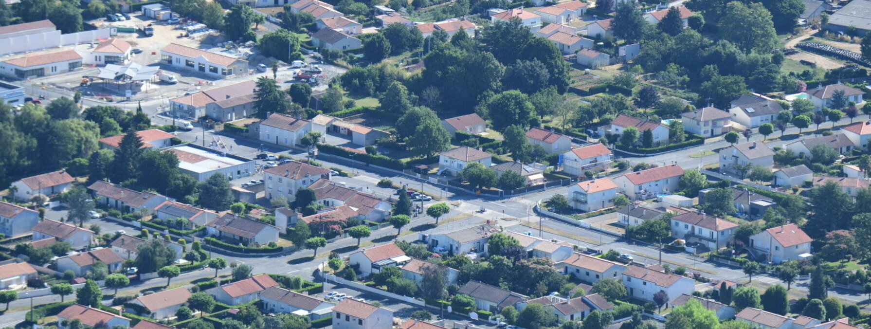 Vue aerienne d'Echire