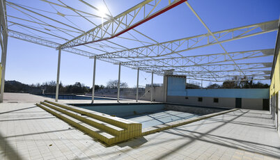Visite de chantier de la piscine Pré Leroy