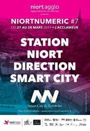 Affiche de Niort Numeric 2019 : Station Niort, Direction Smart City