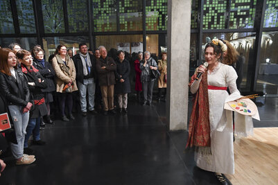Inauguration de l'exposition Bernard d'Agesci - Présentation des visites théâtralisées ©Darri